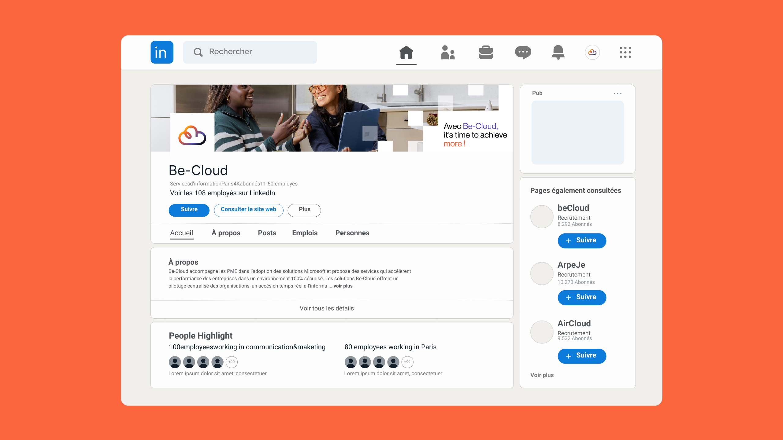 Page LinkedIn